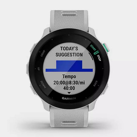 Garmin forerunner 55 black White Aqua